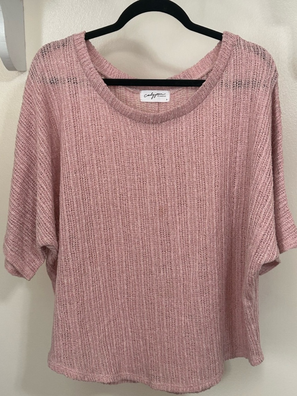 NEW Carly Jean Los Angeles Knit Short-Sleeve Sweater